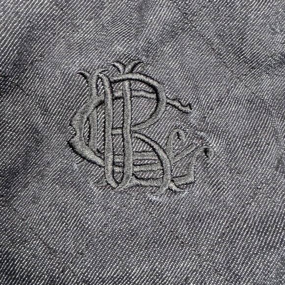 Lauren Ralph Lauren Quilted Vest XL Equestrian Reversible Denim Horse Bit Preppy - Picture 3 of 11